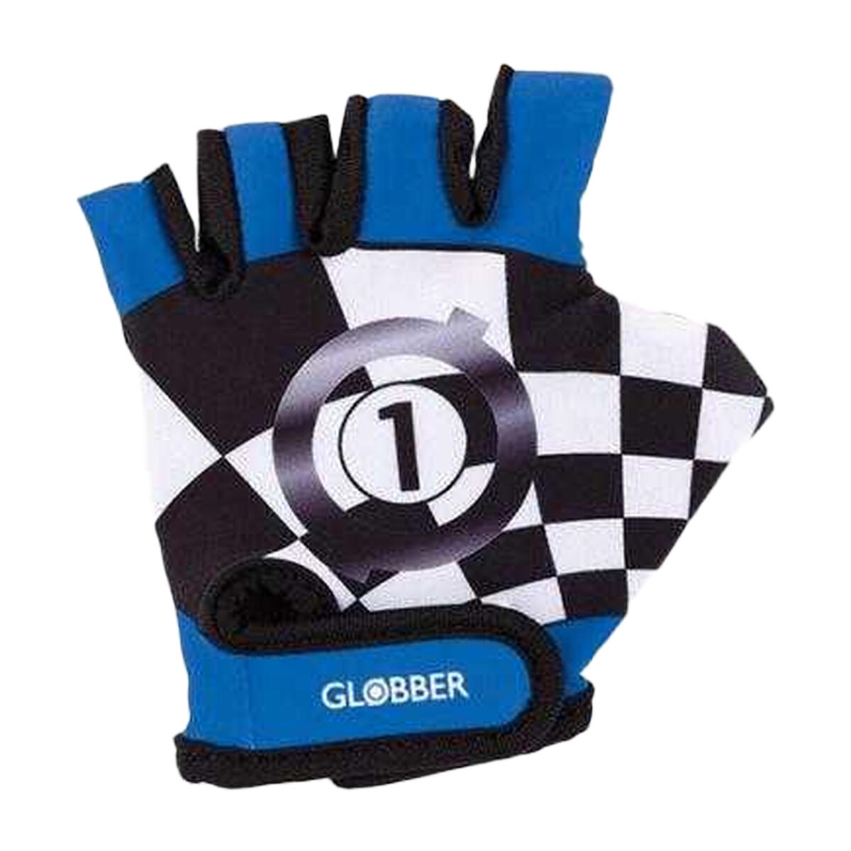 Bambini Scacchiera Corse Guanti Da Ciclismo Globber Blu 2/2