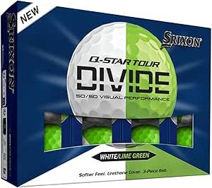 Srixon Q-Star Divide 2026, balles de golf colorées, lot de 12, vert