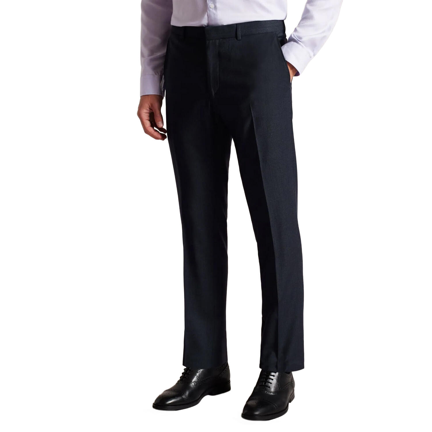 Pantalone Dente Di Cucciolo Uomo Ted Baker Forbyts Blu Navy 3/3
