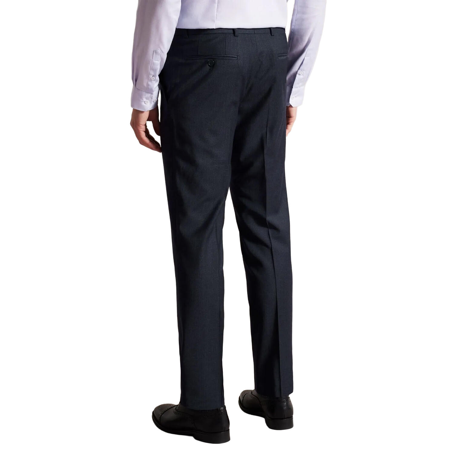 Pantalone Dente Di Cucciolo Uomo Ted Baker Forbyts Blu Navy 2/3