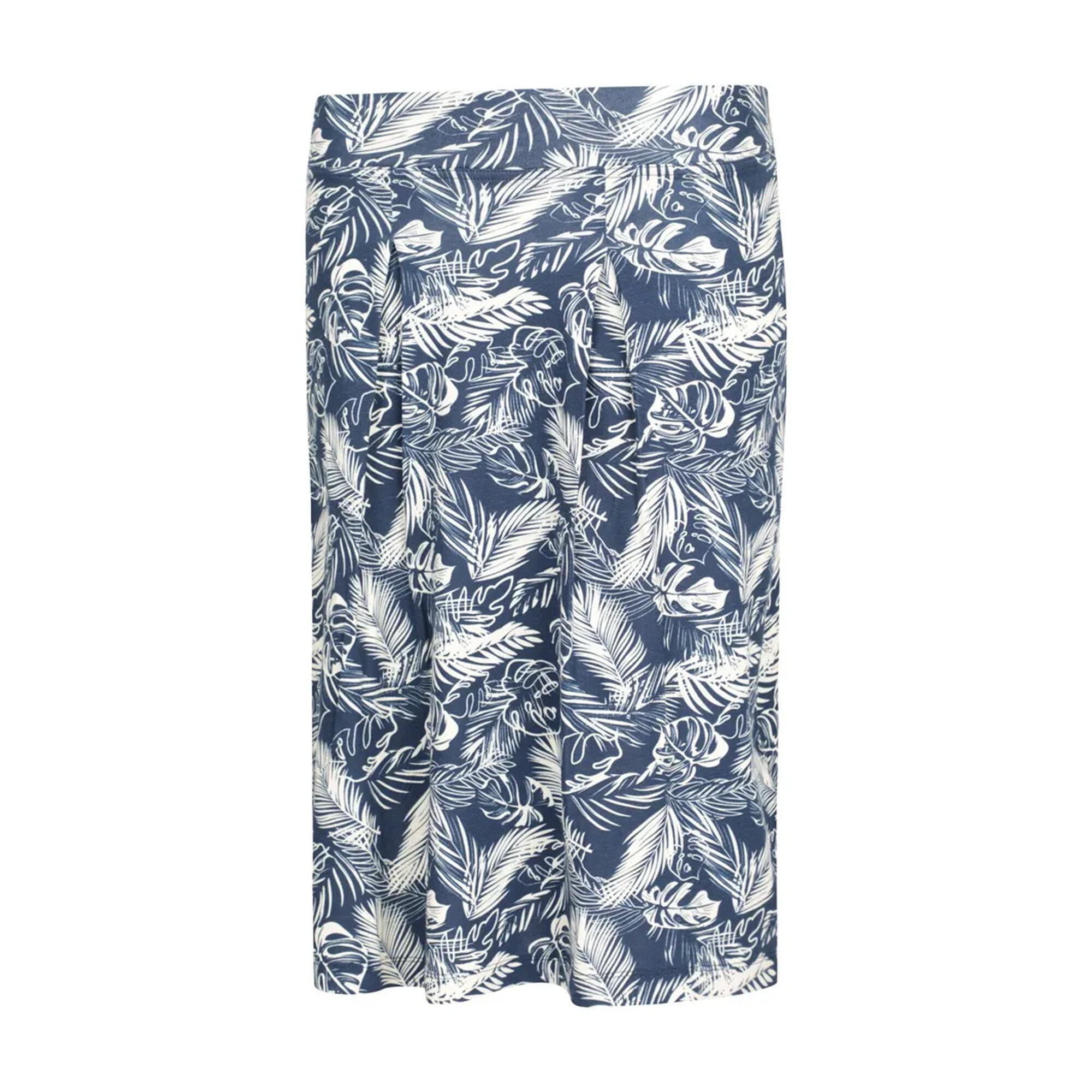Jupe Milongue Motif/style Feuilles Tropicales WATERFRONT Femme (Bleu Marine) 2/2