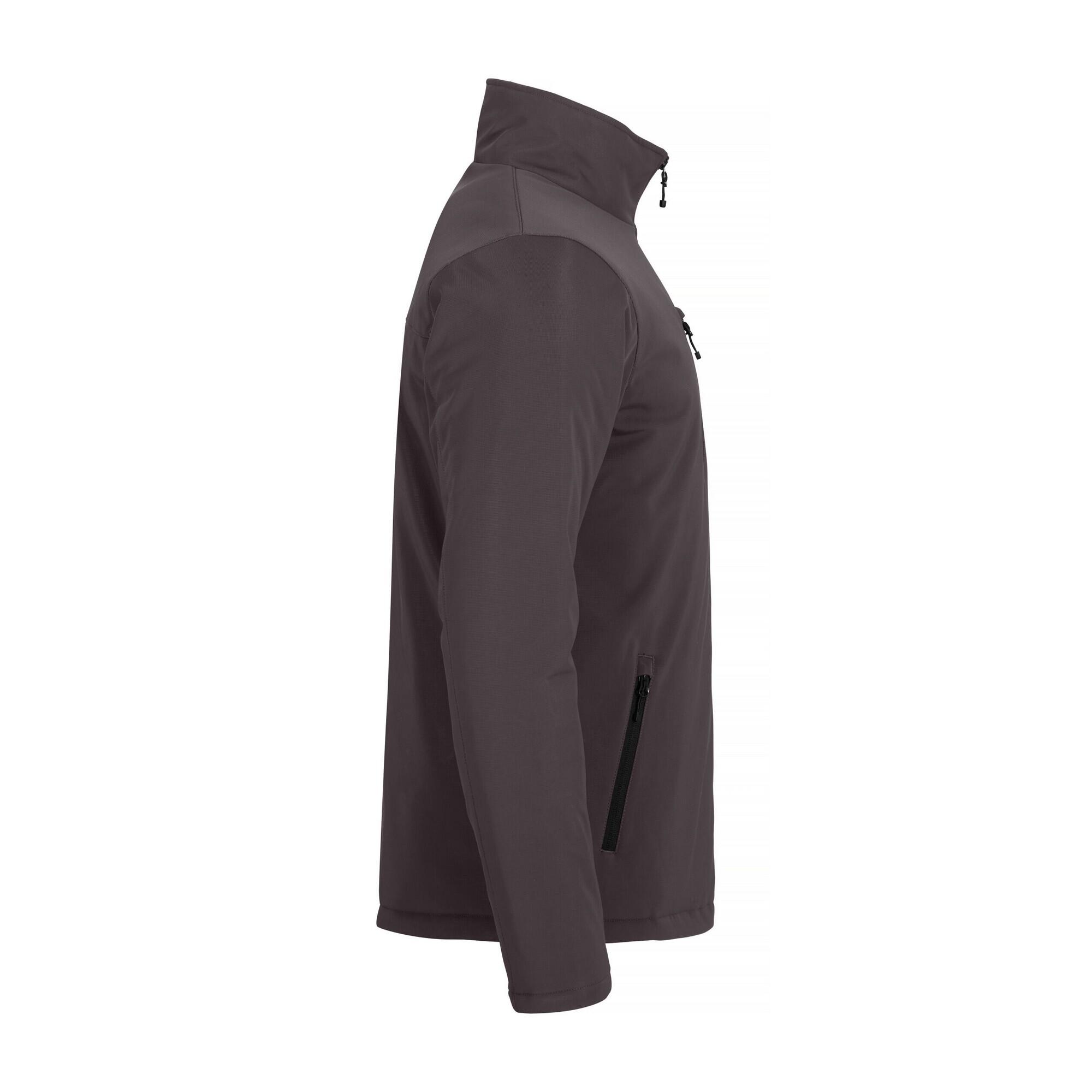 Mens Padded Soft Shell Jacket (Dark Grey) 3/4