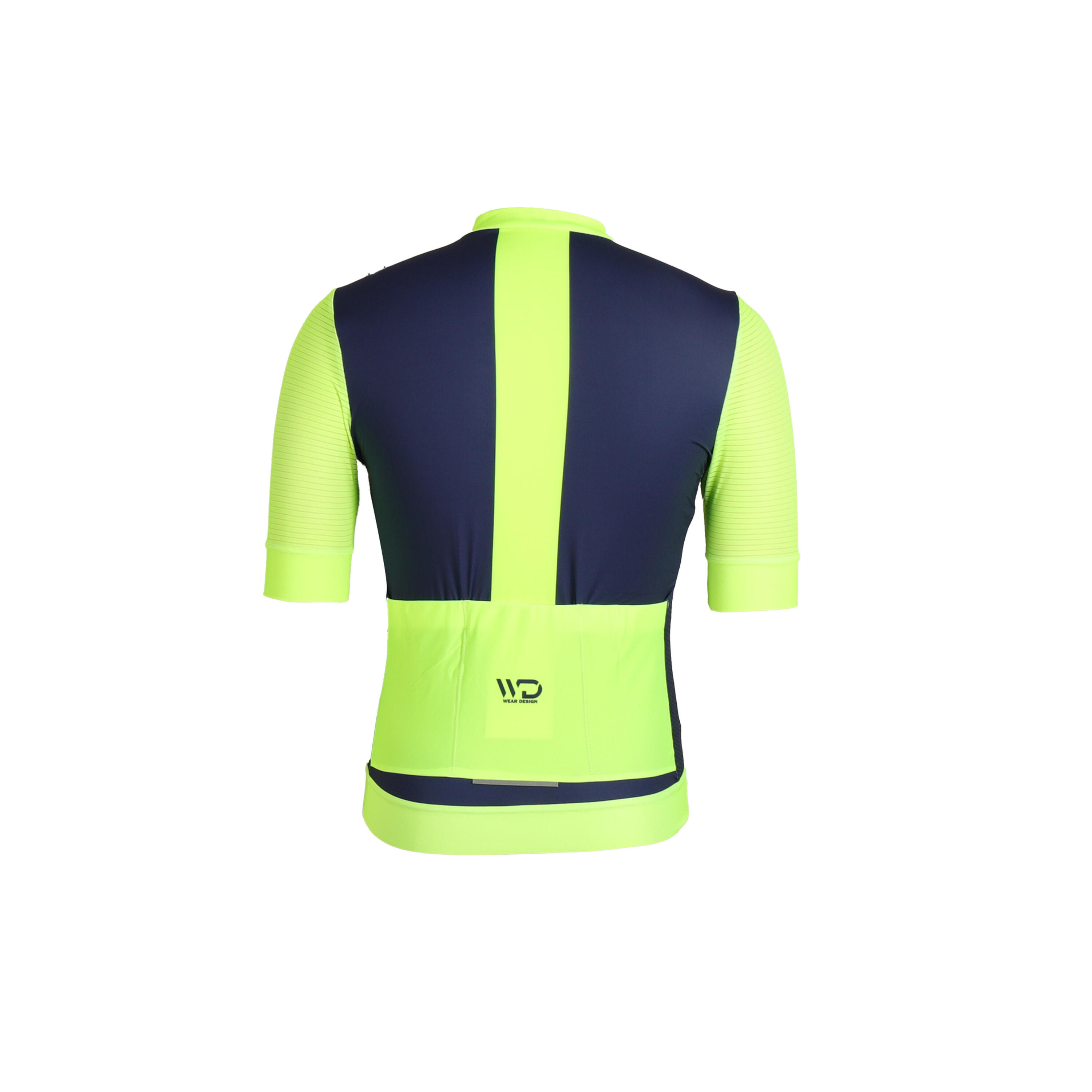 Maillot de cyclisme homme DRAFT bleu/jaune 2/4