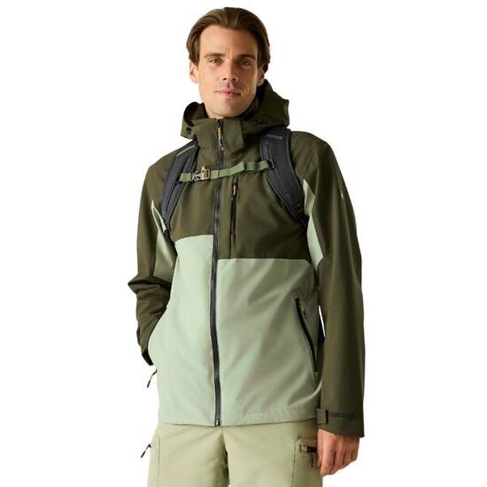 Veste Imperméable Bicolore BOSFIELD Homme (Vert Pâle / Kaki Foncé)