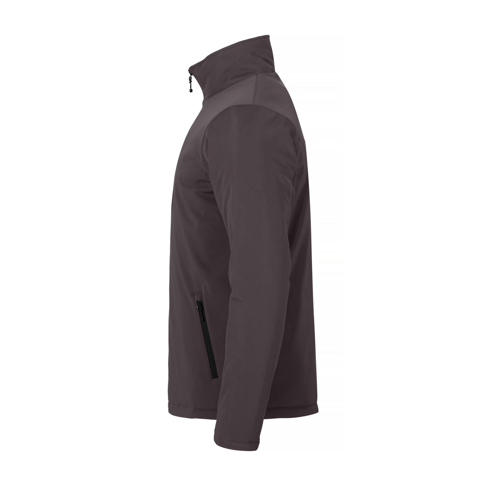 Mens Padded Soft Shell Jacket (Dark Grey) 4/4
