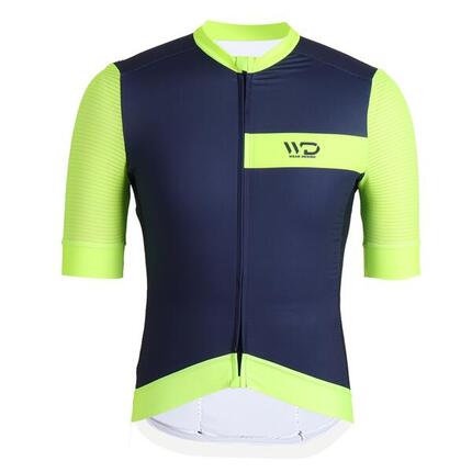 Maillot de cyclisme homme DRAFT bleu/jaune