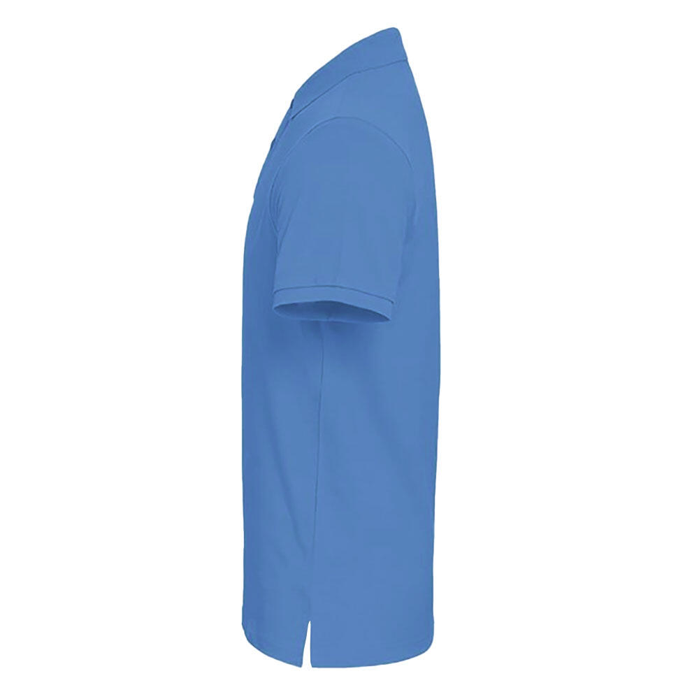 Mens Plain Short Sleeve Polo Shirt (Cornflower) 3/4
