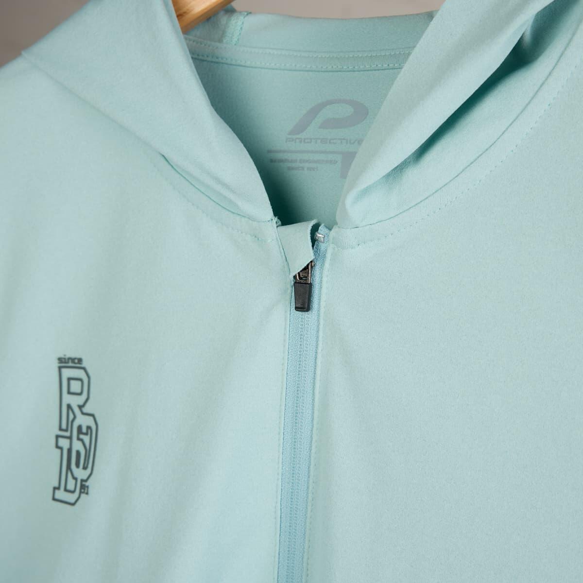 Dames hoodie met halve rits P-Hollow Sky W Lichtblauw 4/7