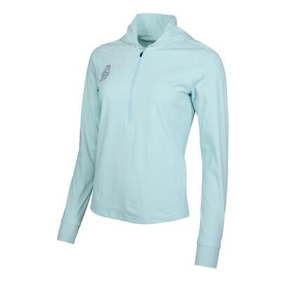 Dames hoodie met halve rits p-hollow sky w thrift roze