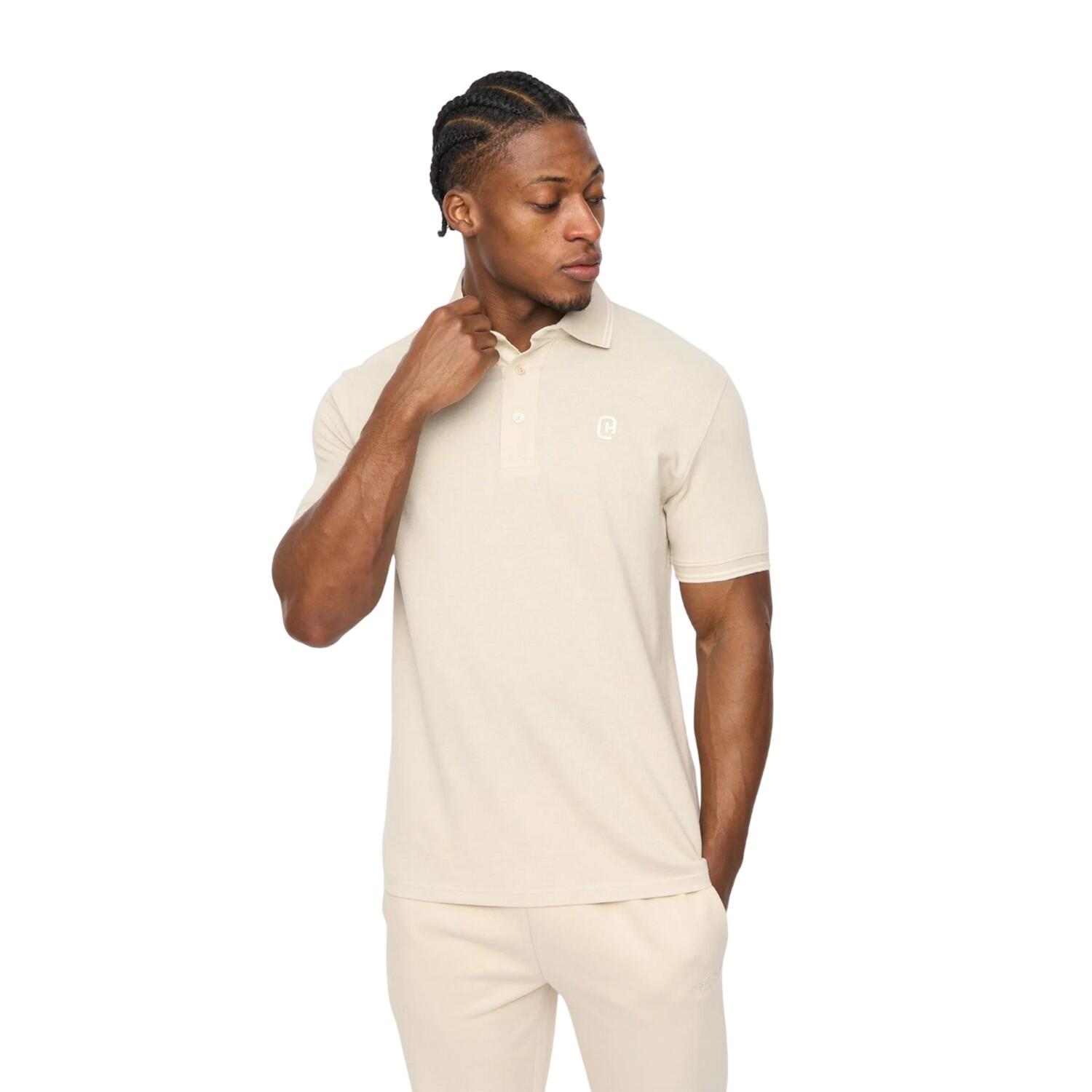 Mens Preece Polo Shirt (Light Stone) 2/4