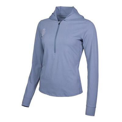 Dames hoodie met halve rits p-hollow sky w thrift roze