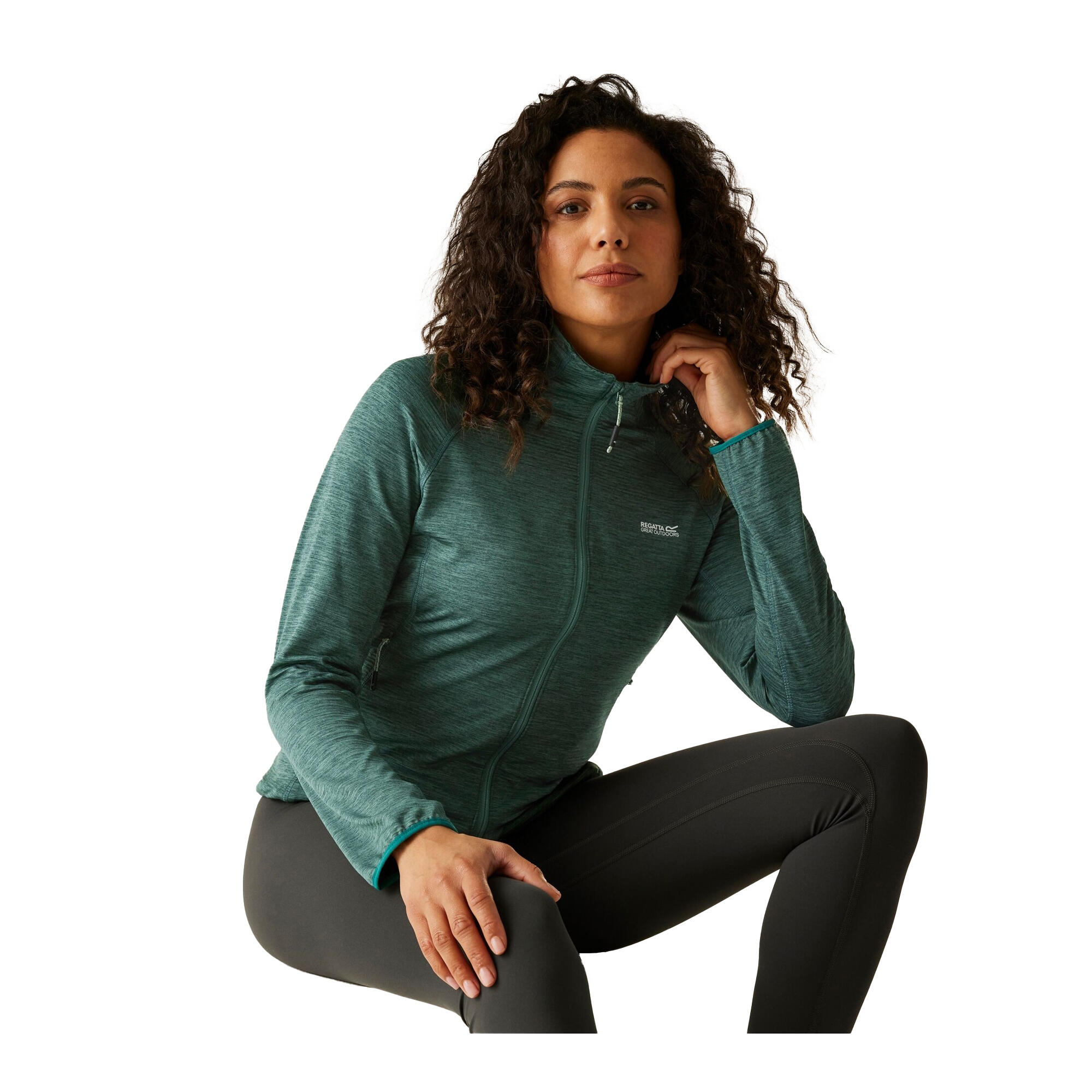 Womens/Ladies Harpten Full Zip Midlayer (Spruce Green) 4/5
