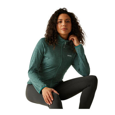 Dames harpten full zip midlayer (sparrengroen)