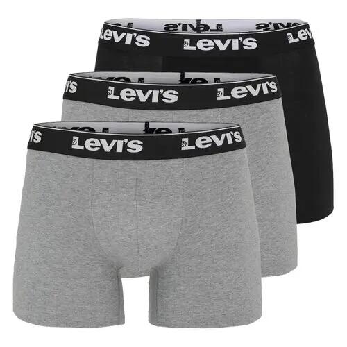 Pack de 3 Calzoncillos Boxer Levis Grey Combo de Algodón Elástico 4/4