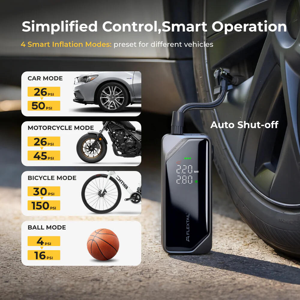 EVO TIRE PUMP 200 Electric Portable Tire Inflator 150 PSI 3/7