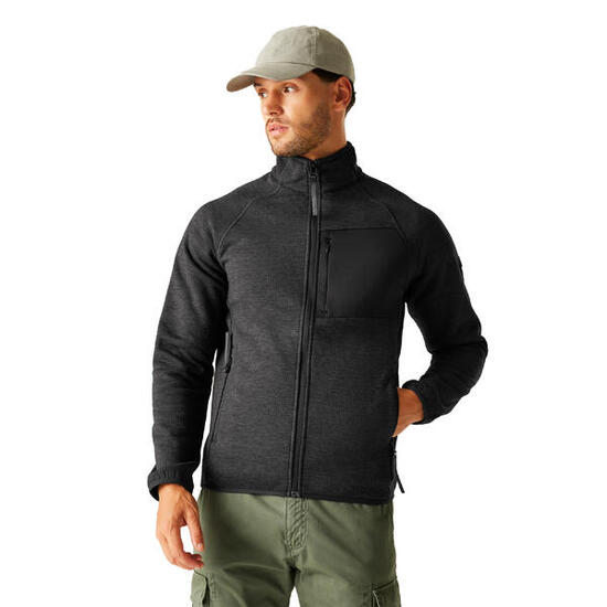 Veste Polaire Bicolore À Col Montant SALZANCE Homme (Anthracite)