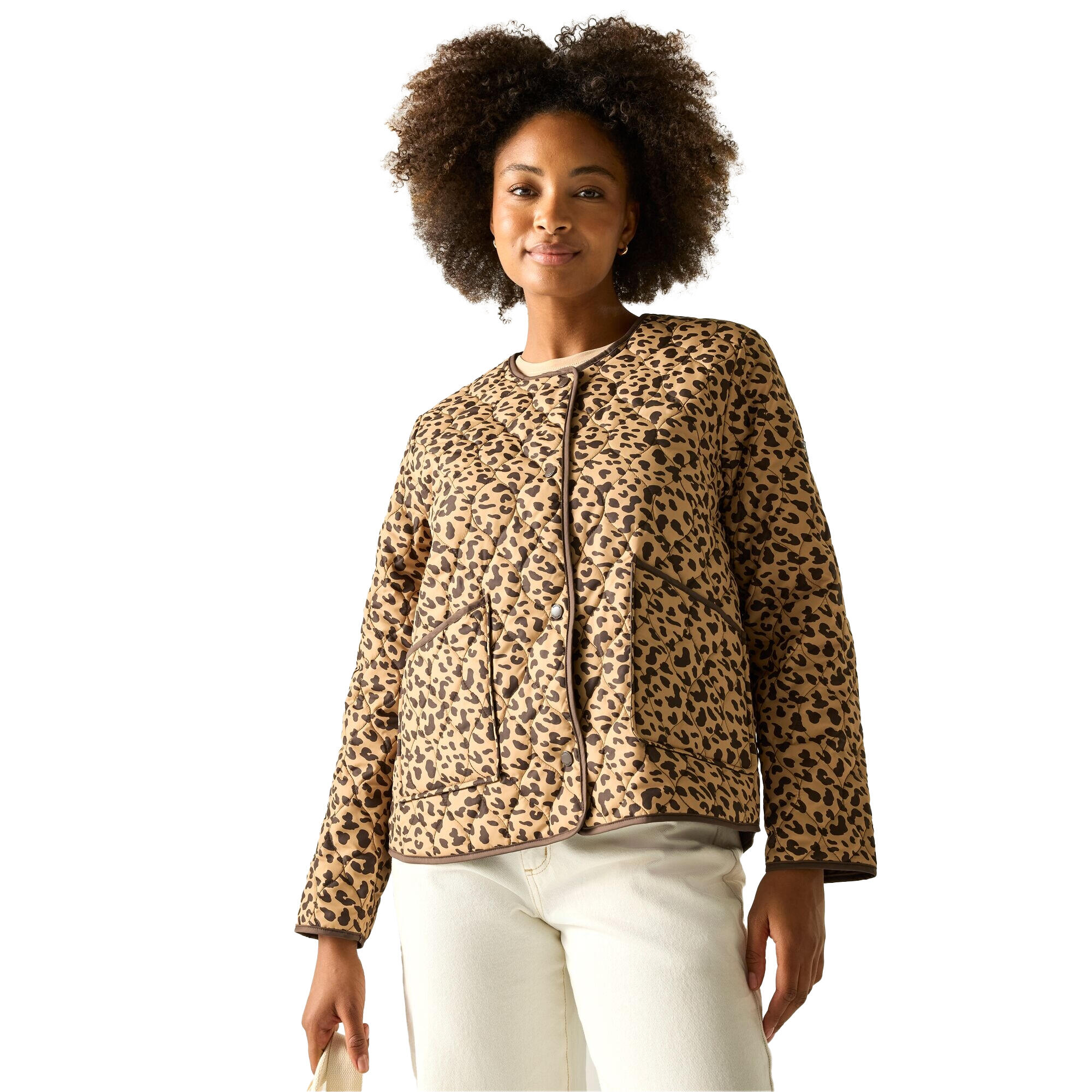 Veste Motif/style Imprimé Léopard MIRA Femme (Marron) 4/5