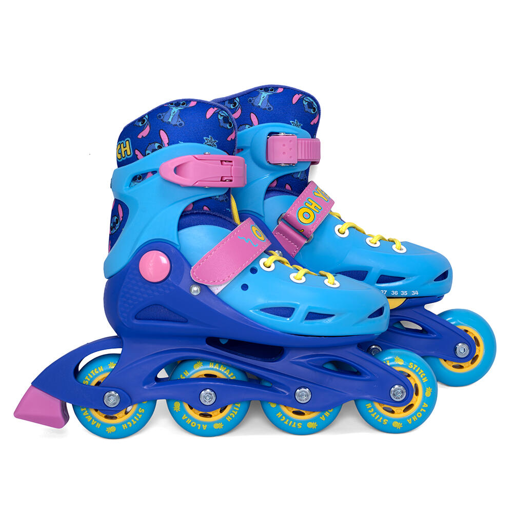 Rolschaatsen met harde schaal Stitch, blauw-paars, maat 34–37 2/7