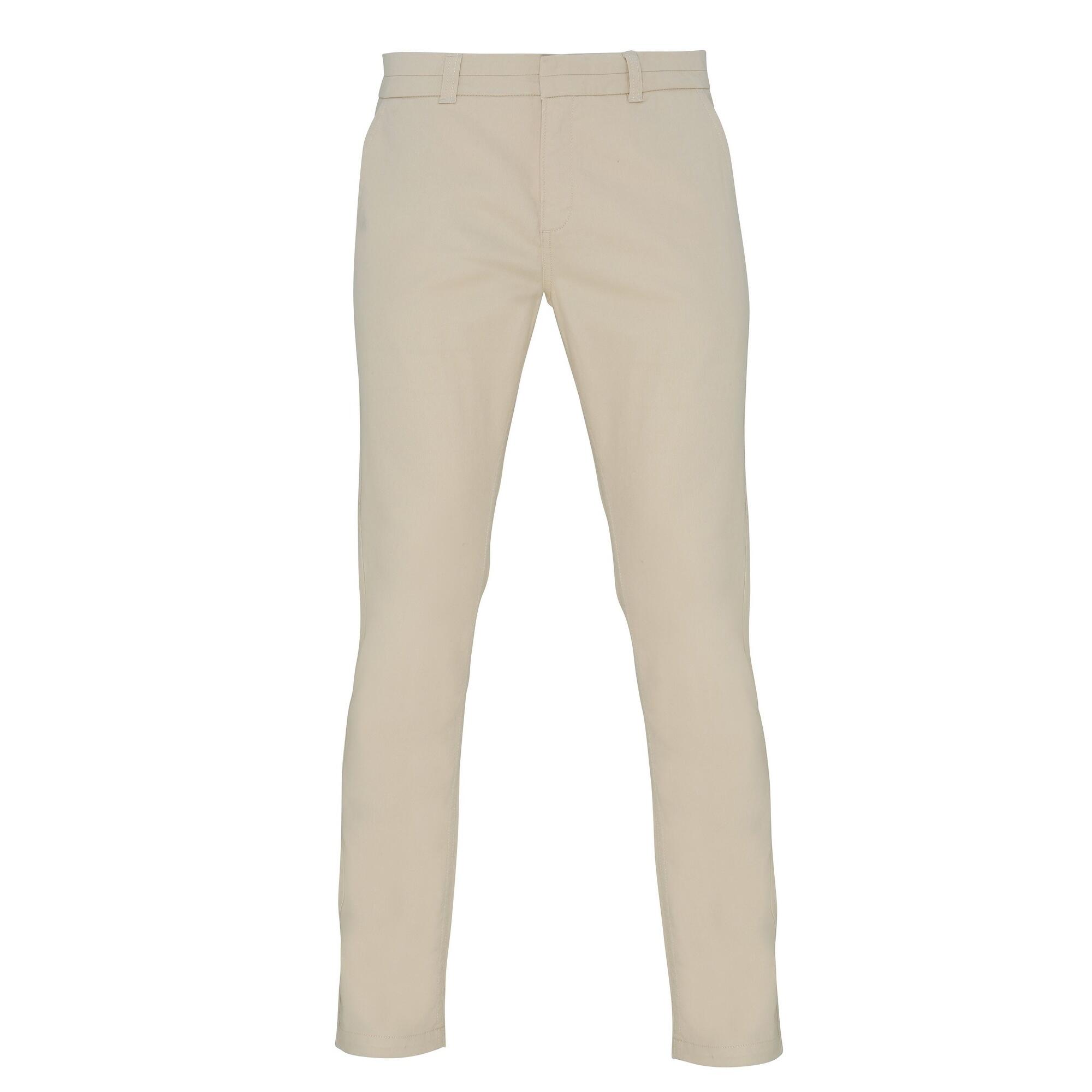 Chino Uni Style Décontracté Femme (Beige Pâle) 2/2