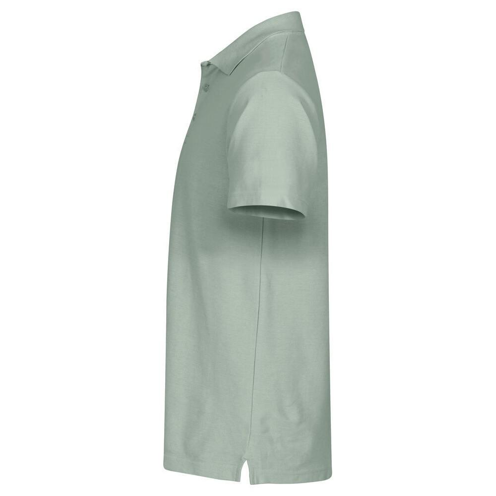 Mens Basic Polo Shirt (Sage Green) 3/4