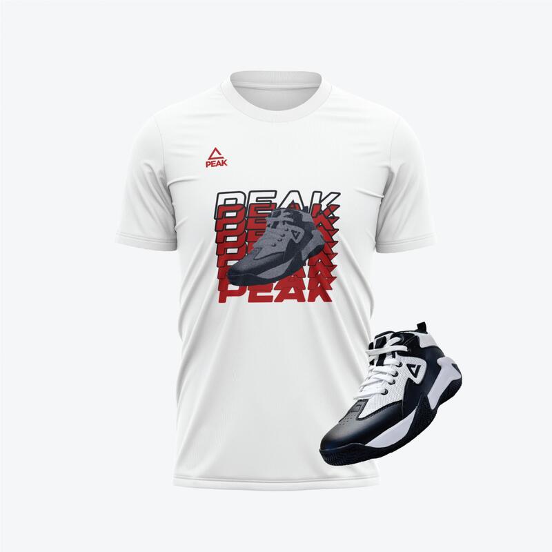 Tricou bumbac Peak For The Game Alb