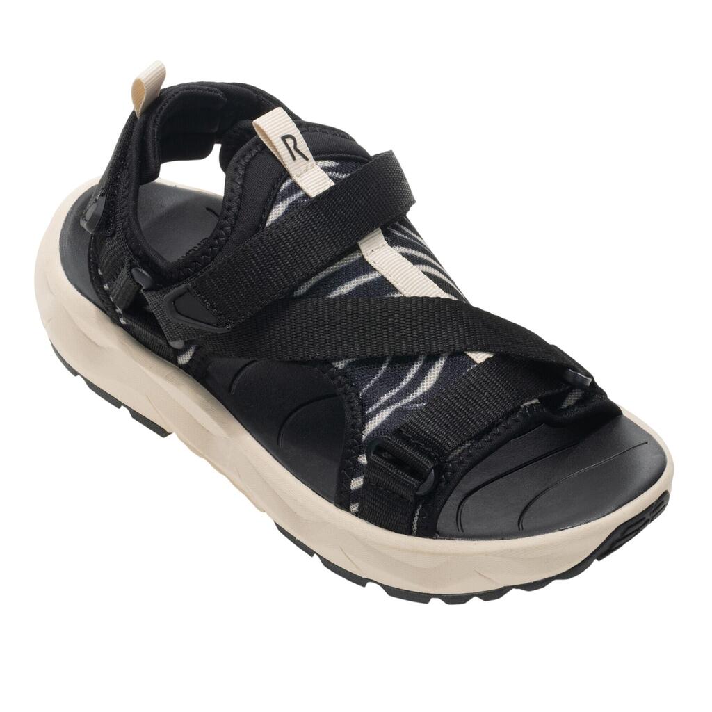 Womens/Ladies Lito Zebra Print Sandals (Black/White)