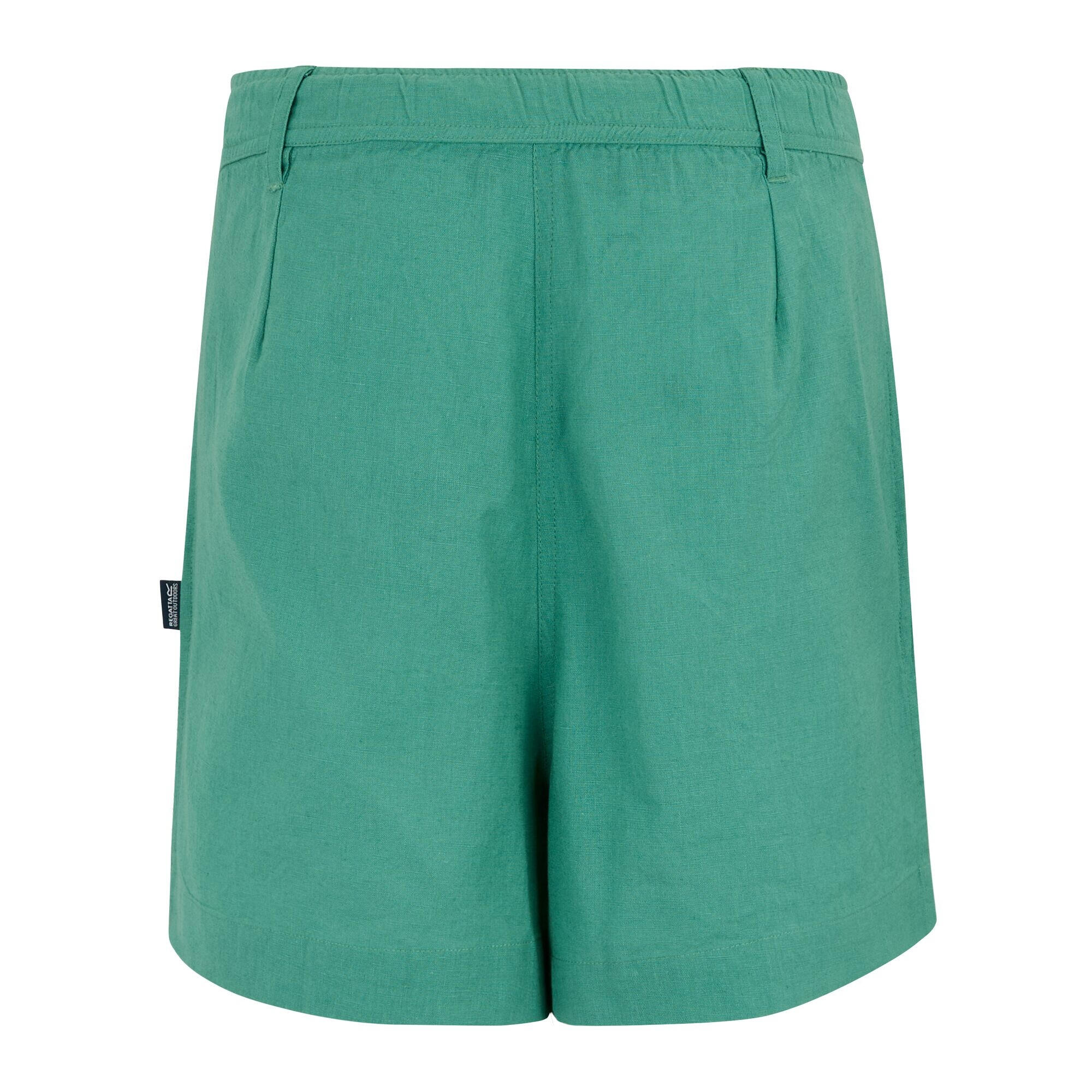 Short Uni À Taille Semiélastiquée SABELLE Femme (Turquoise Pastel) 2/4