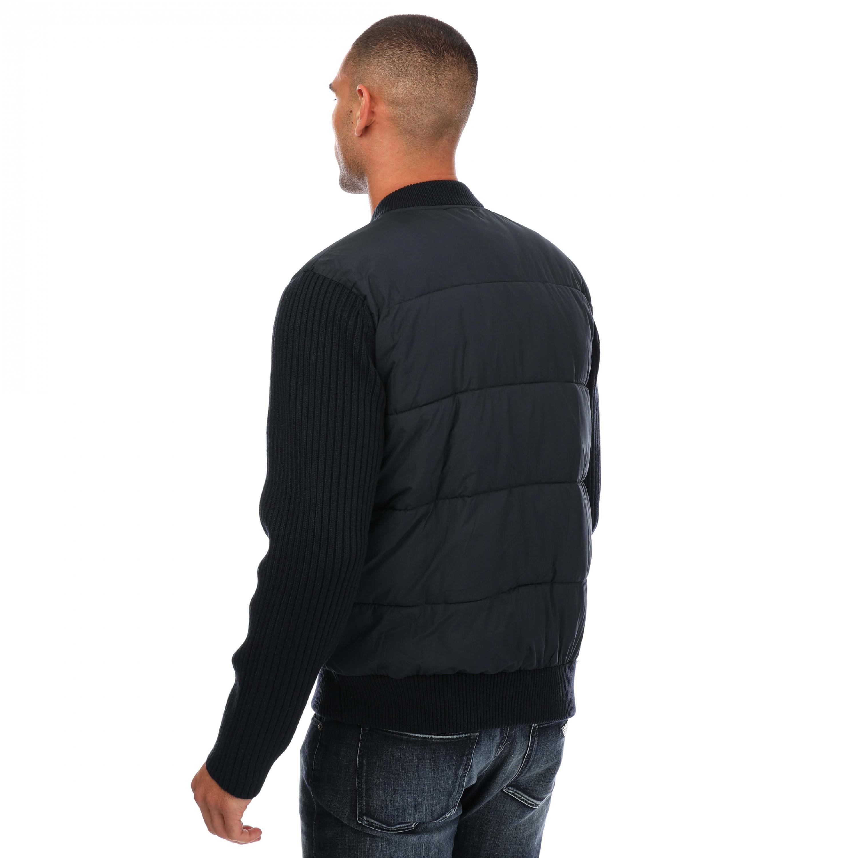 "Spores" Steppjacke Durchgehender Reißverschluss für Herren Marineblau 2/3