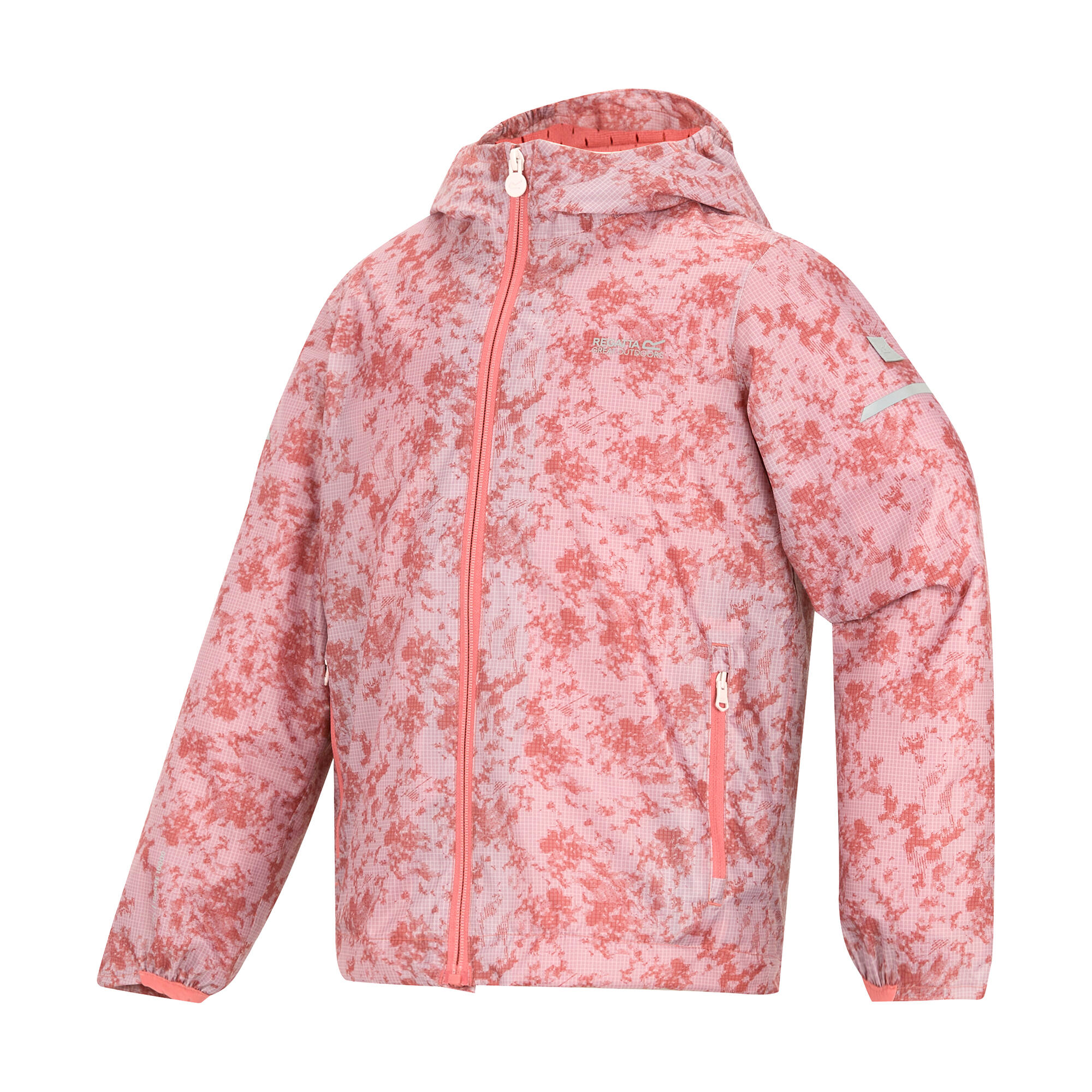 Waterdicht kinder/kinderjack Lever II Camo (Roze waas) 3/5