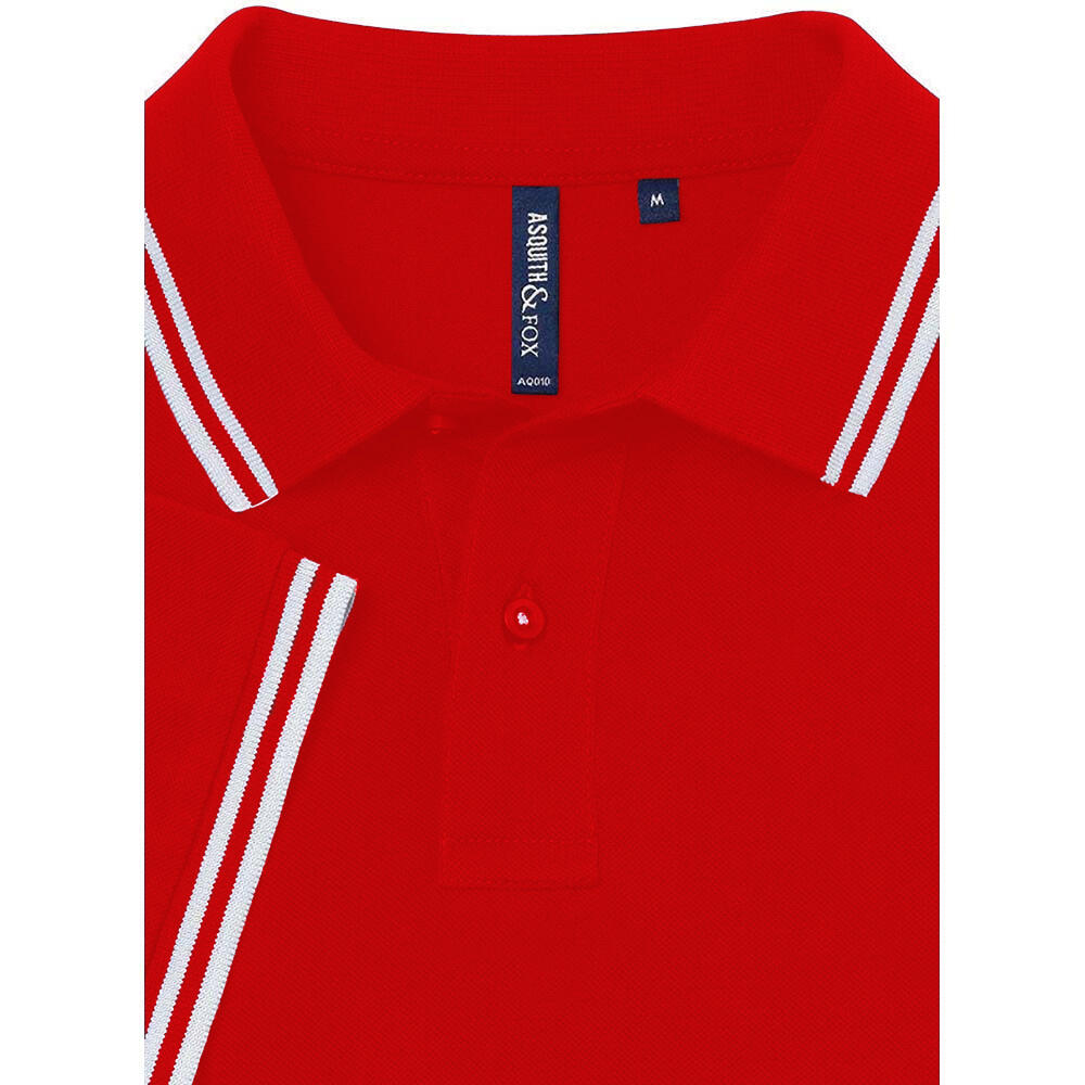 PoloShirt, kurzärmlig Herren Rot/Weiß 2/3