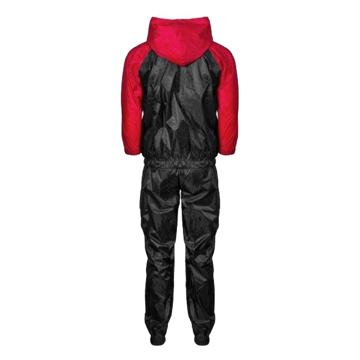 Heren Sauna Trainingspak met Capuchon (Zwart, Rood) 2/4