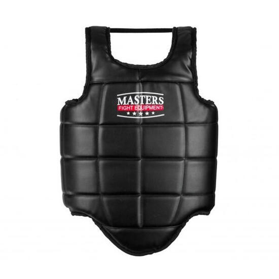Brustschutz, Leder Damen und Herren Schwarz/Rot