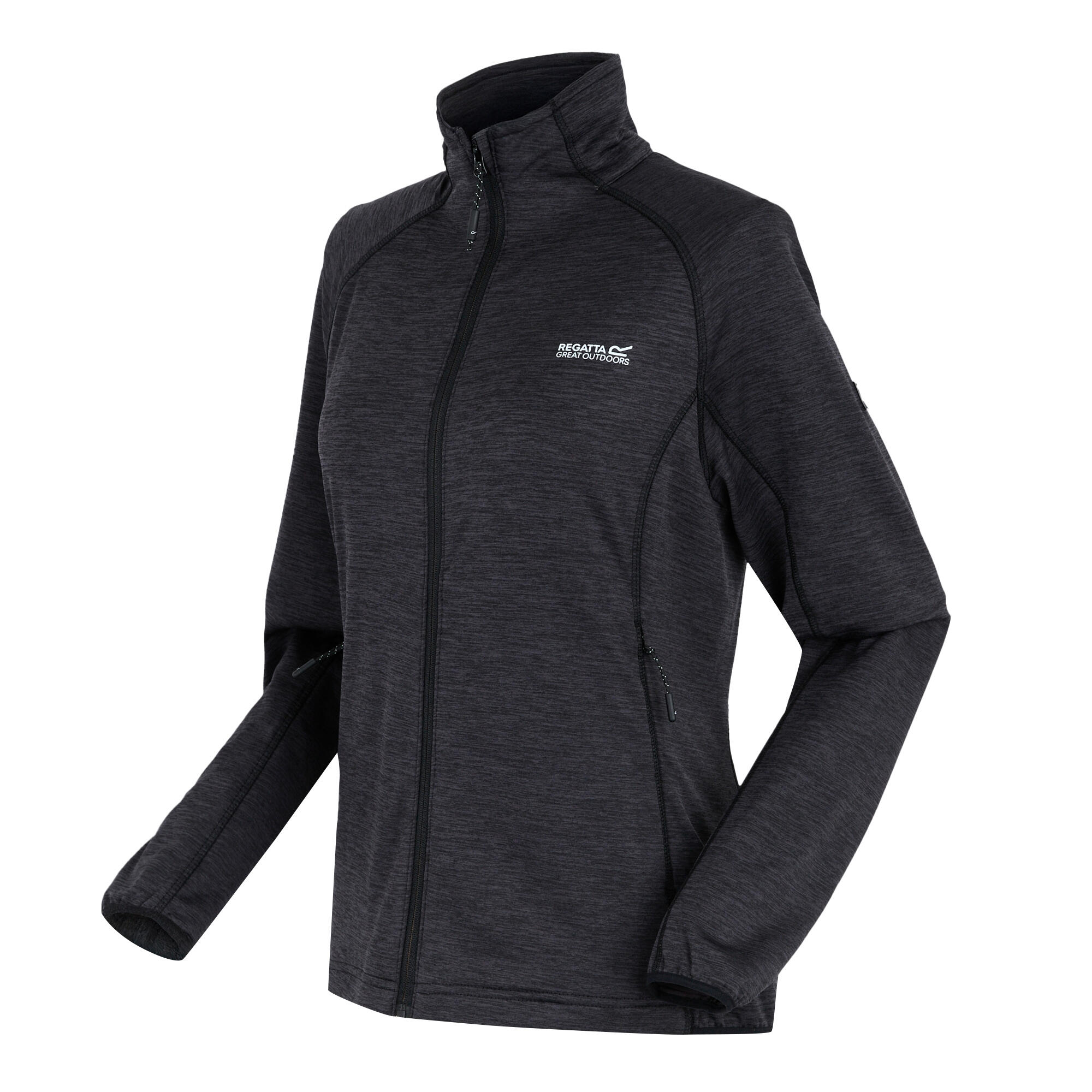 Womens/Ladies Harpten Full Zip Midlayer (Black) 3/5