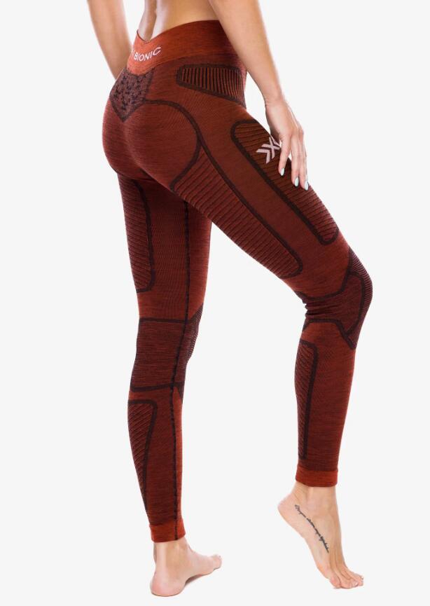 Leginsy termoaktywne damskie X-Bionic Symbio Merino Pants Brown 3/3