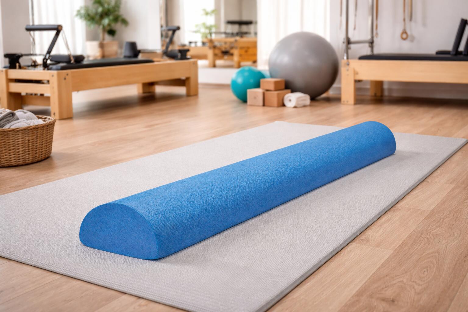 Rulo Medio Cilindro Foam Largo 90 cm de largo Pilates Azul 3/3