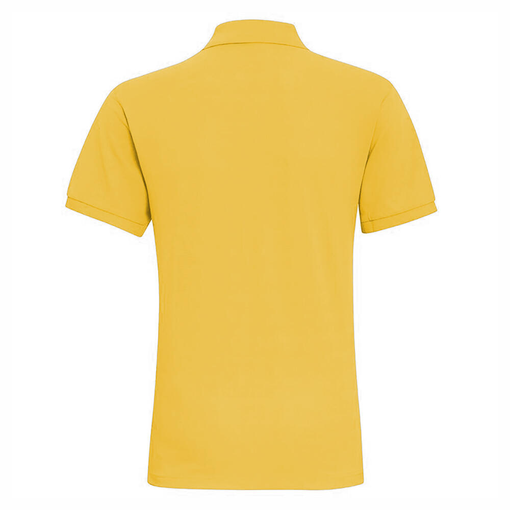 Mens Plain Short Sleeve Polo Shirt (Mustard) 2/4