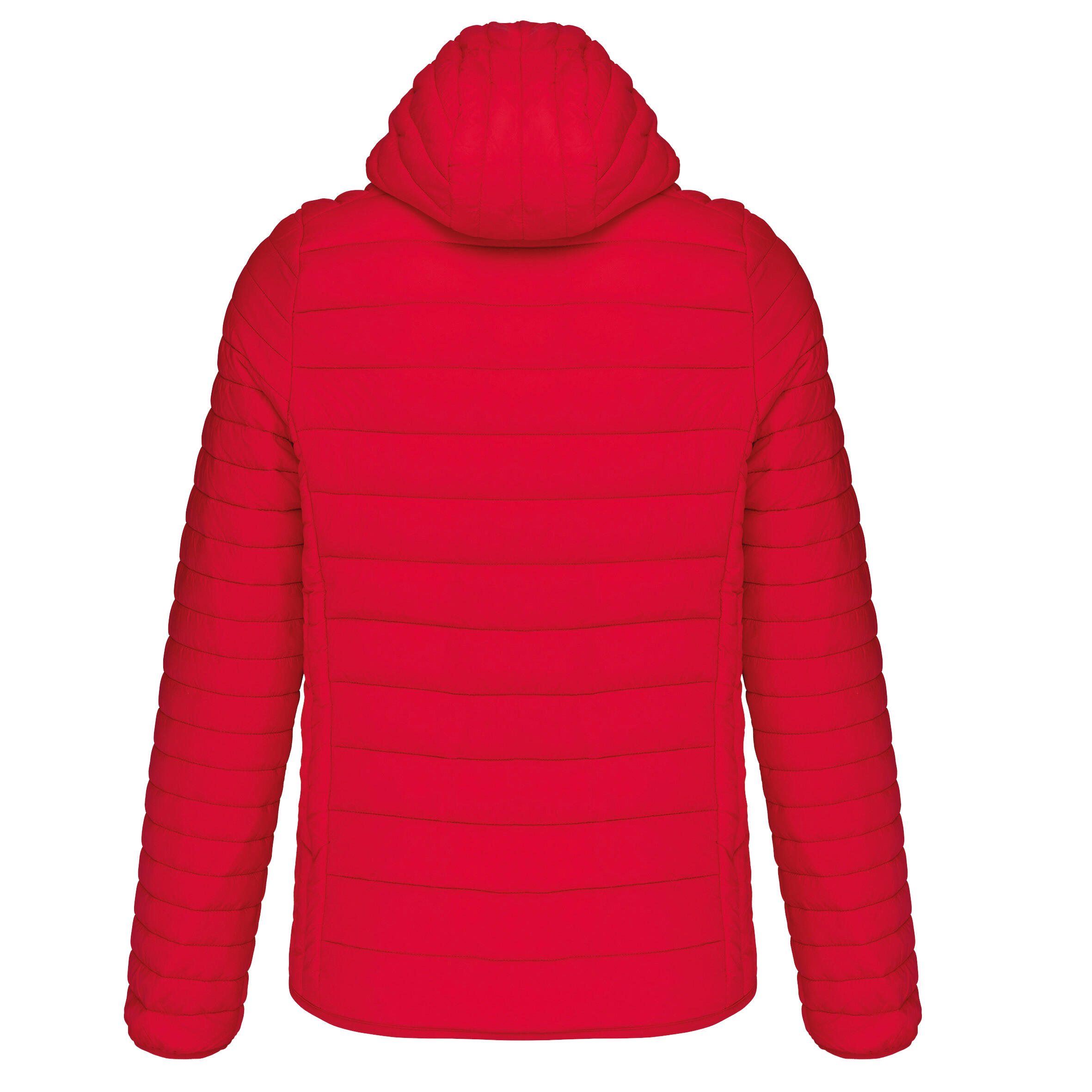 Mens Lightweight Hooded Down Jacket (Red) 2/2