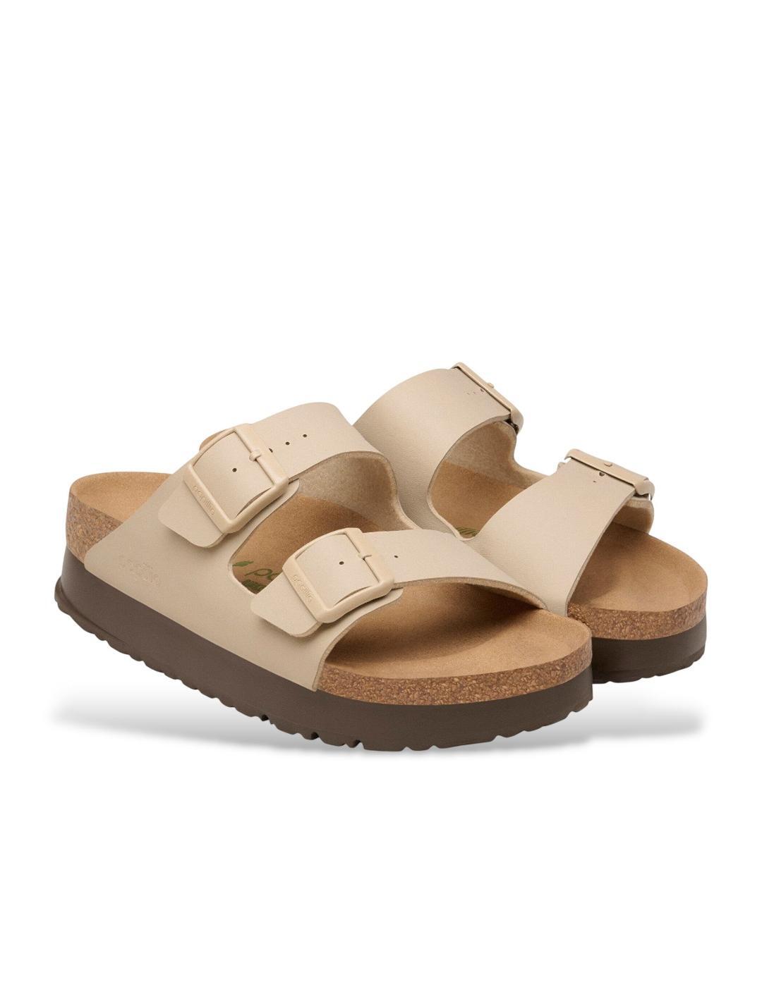 Sandales pour femme Birkenstock beige. 3/6