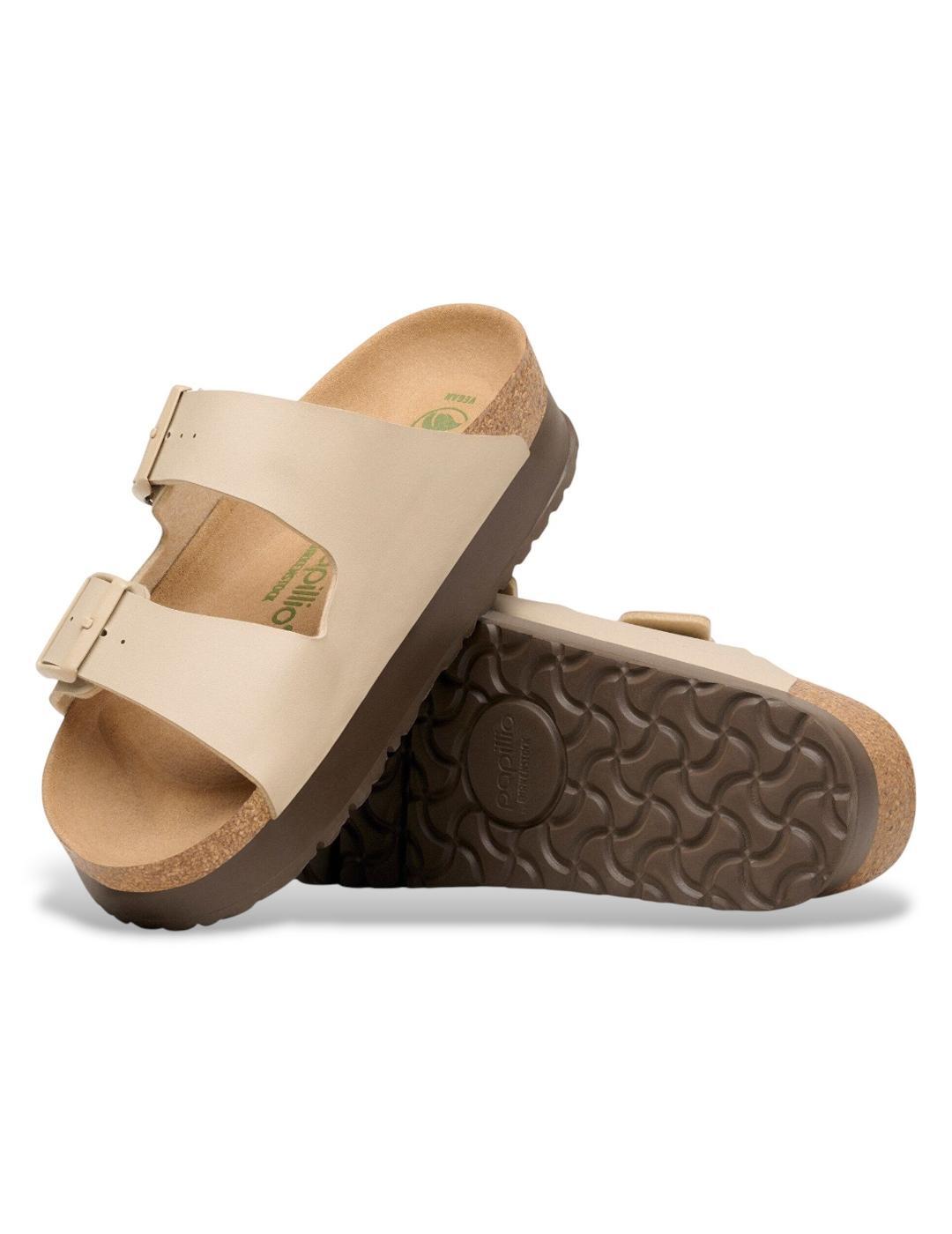 Sandales pour femme Birkenstock beige. 4/6