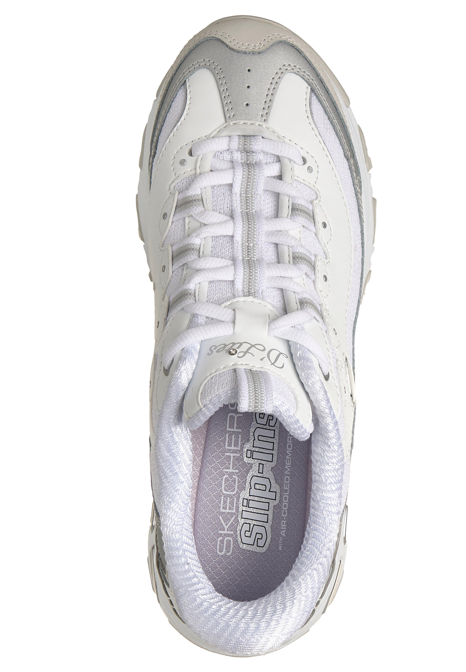 Baskets Skechers D Lites-smooth Nostalgia, Blanc, Femmes 3/5