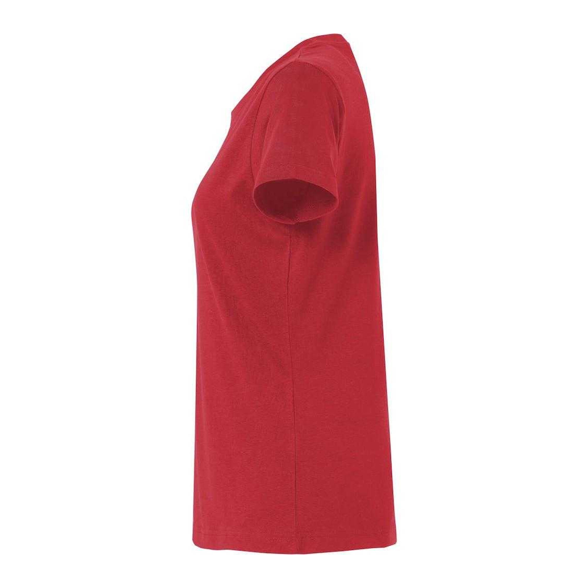 Womens/Ladies Plain TShirt (Red) 3/3