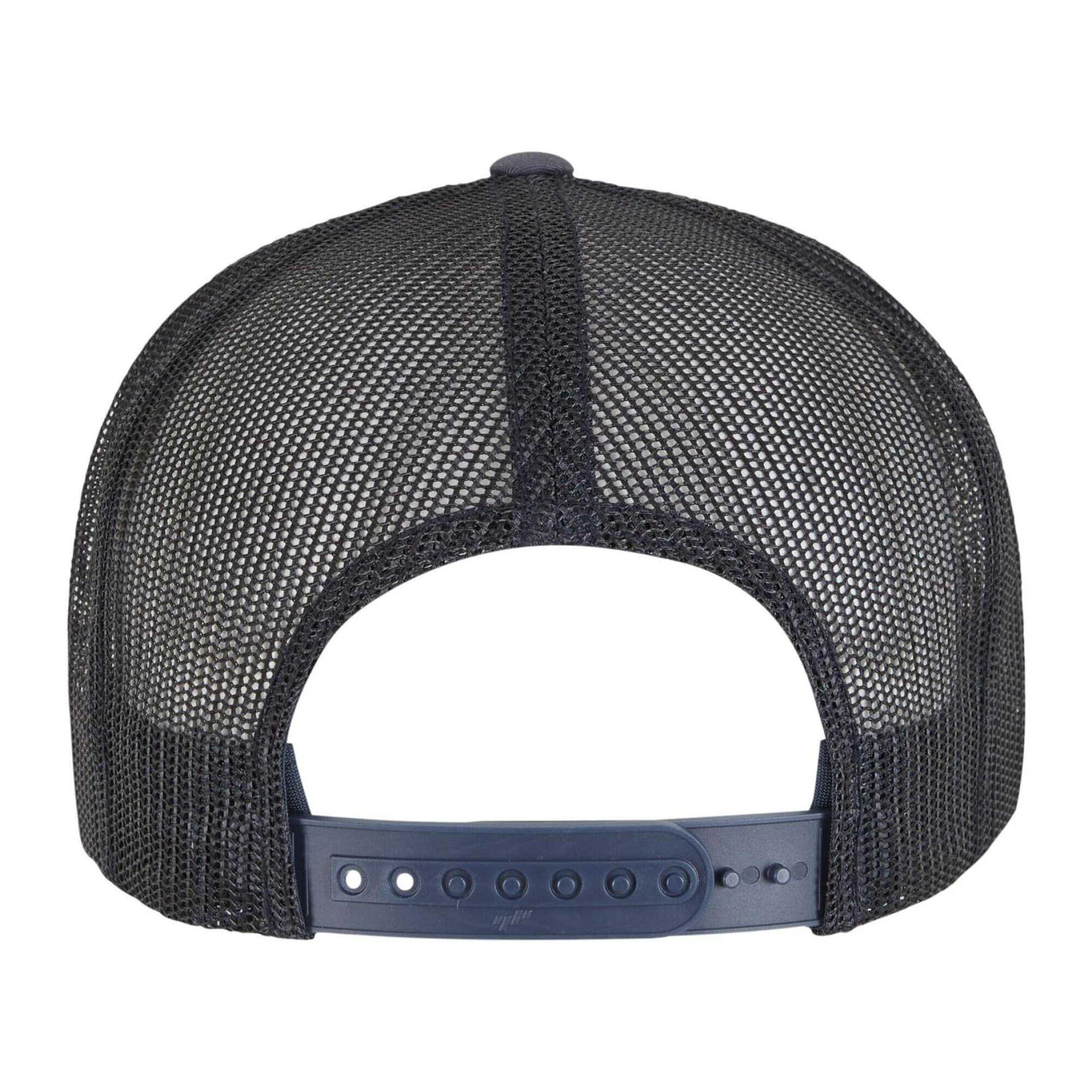 Cappellino Da Camionista Semplice Adulto Unisex Flexfit Classic Blu Navy Bianco 2/4