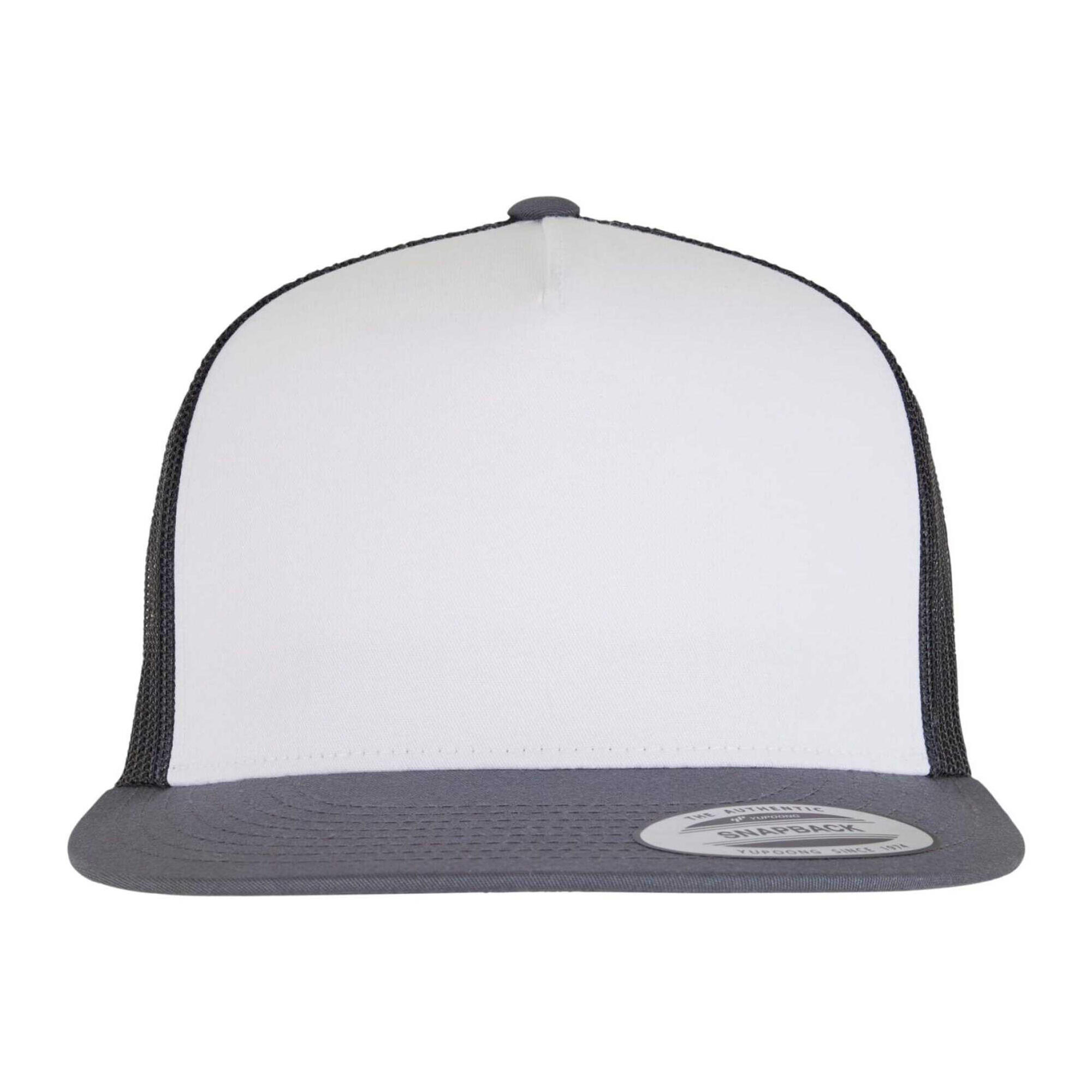Cappellino Da Camionista Semplice Adulto Unisex Flexfit Classic Blu Navy Bianco 4/4