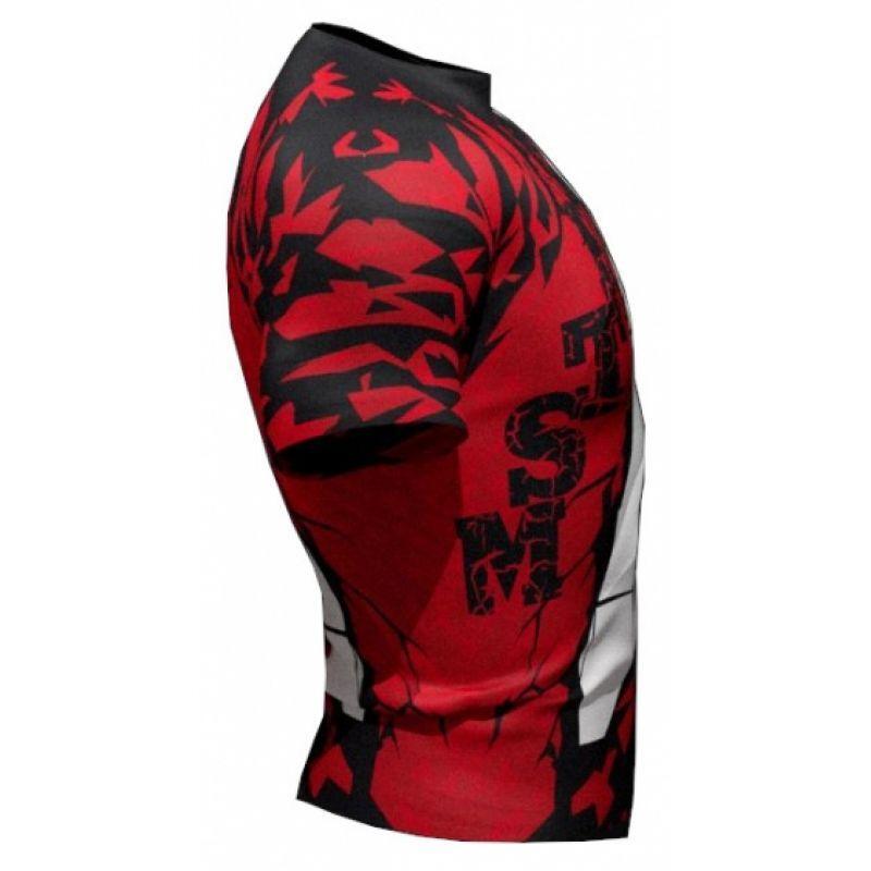 Maglietta Incrinato Uomo Masters MFC Dark Side Nero Rosso 3/6