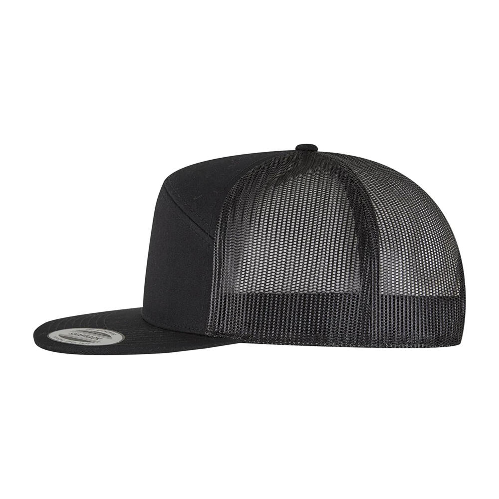 Yupoong Cappellino Da Camionista 7 Panelli Flexfit Nero 3/4