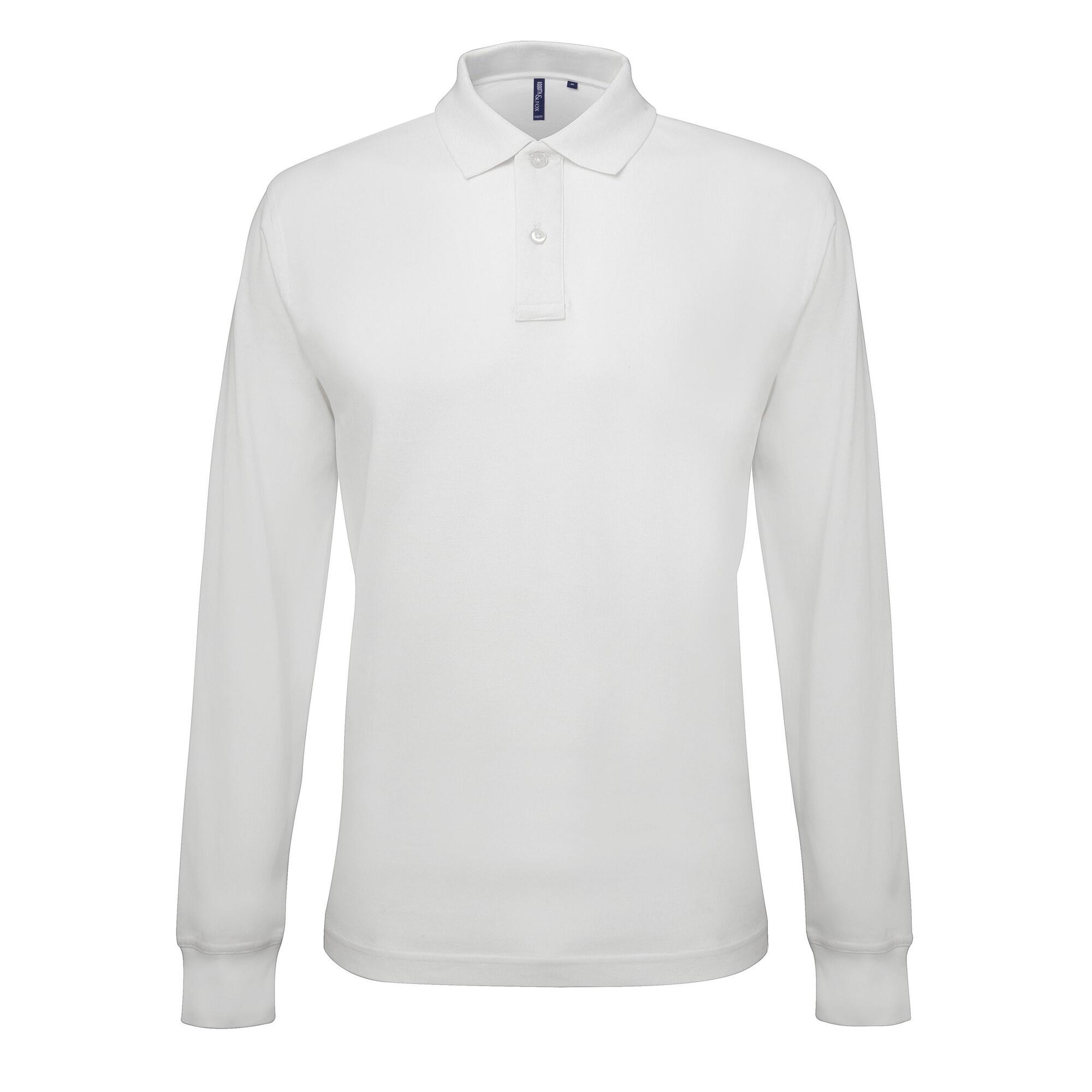 Classica Polo A Manica Lunga Uomo Asquith & Fox Bianco 2/2