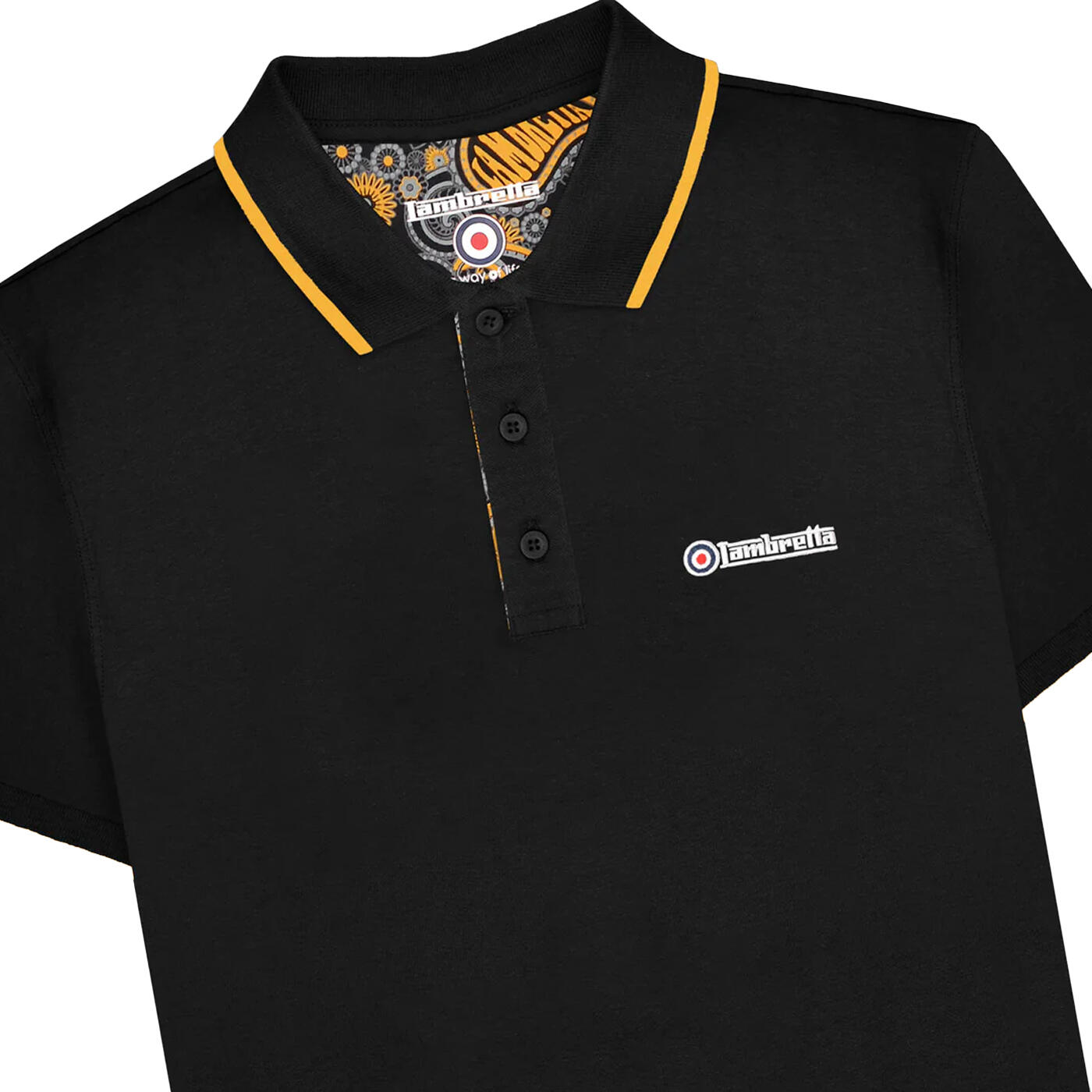 Poloshirt für Herren Schwarz/Gold 3/3
