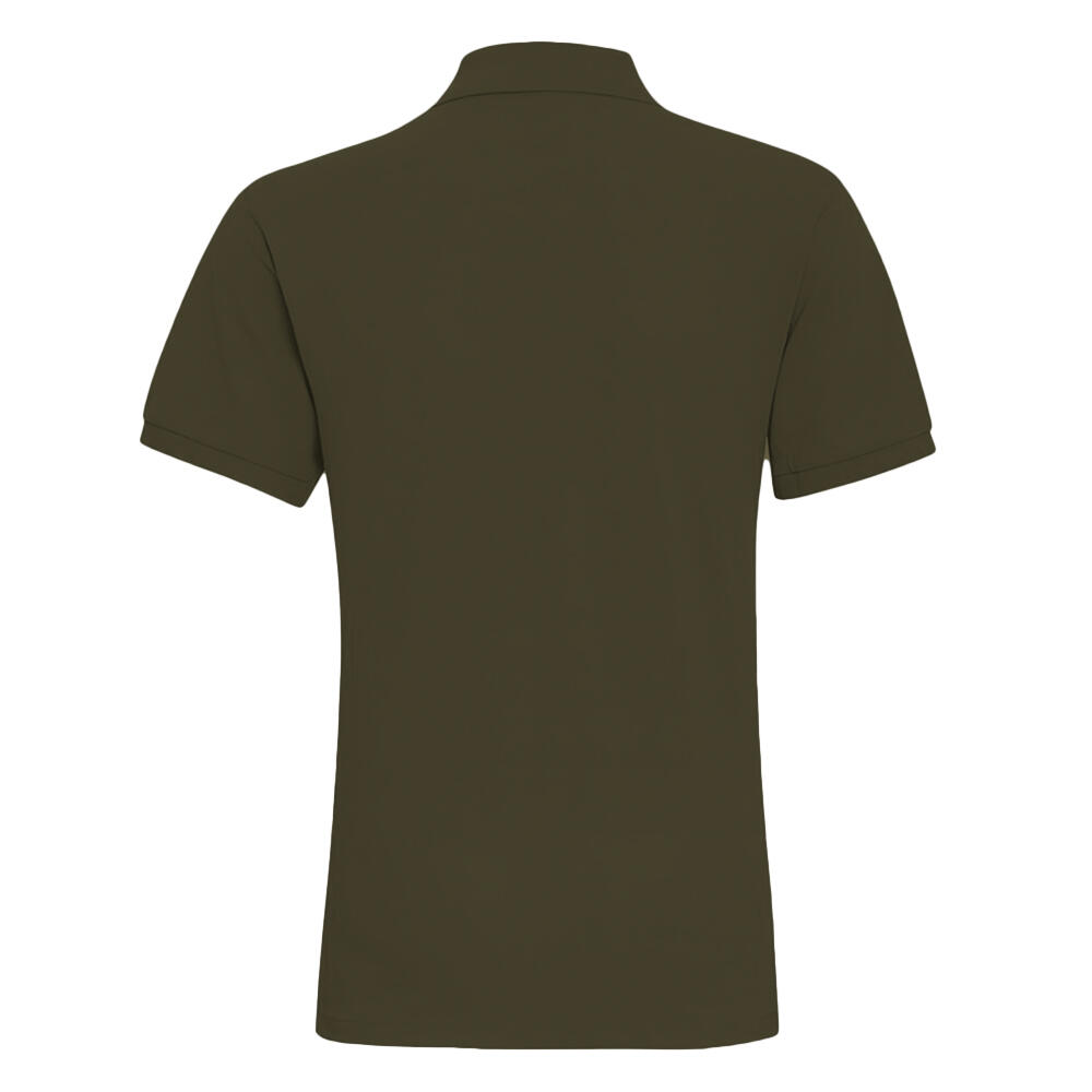 Mens Plain Short Sleeve Polo Shirt (Olive) 2/4
