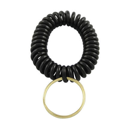 SpiraleSchlüsselanhänger, Kunststoff Damen und Herren Schwarz