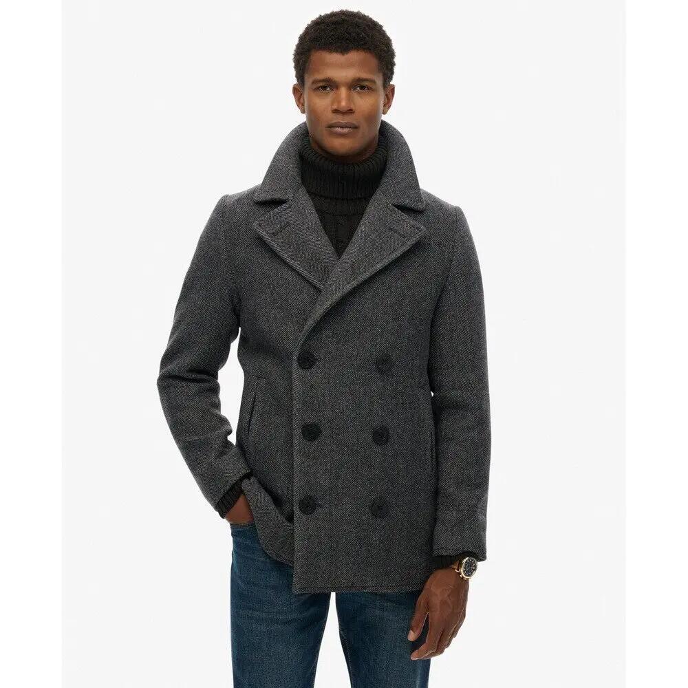 Manteau en laine mélangée Superdry Caban 3/7